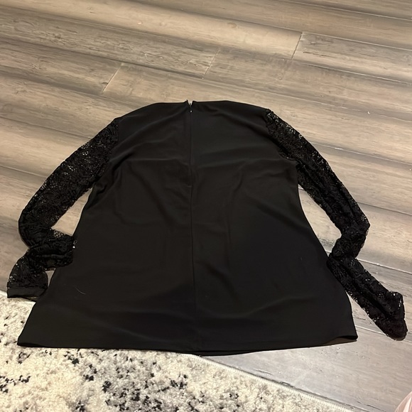Women’s Black Long-sleeve Top with Lace Sleeves - Picture 5 of 5
